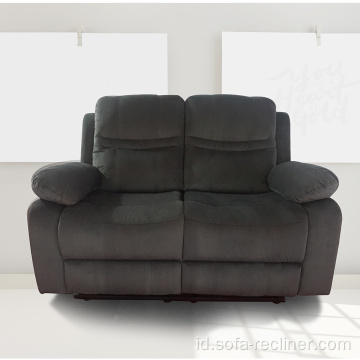 Furniture Ruang Tamu Veltvet Loveveseat Recliner Sofa